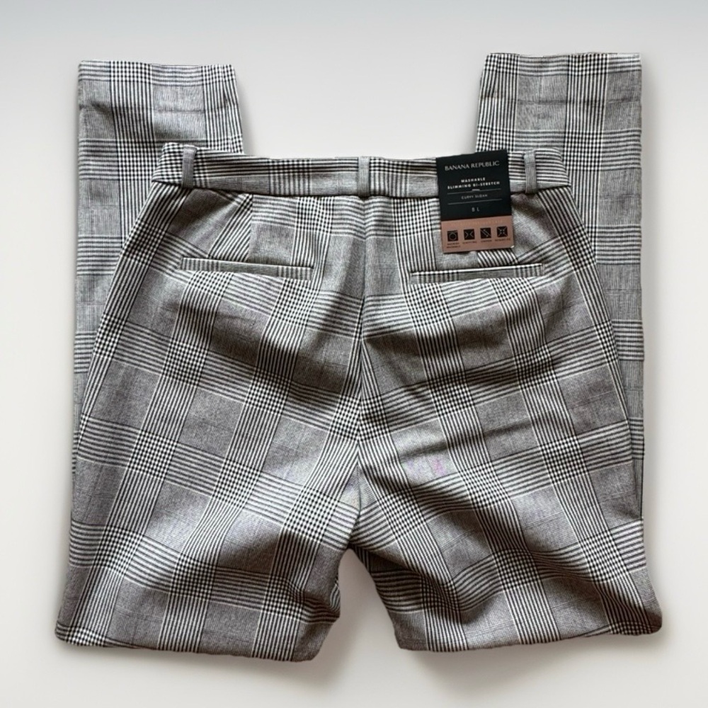 NWT Banana Republic Sloan Curvy Ankle Pants Plaid 8 Tall Career Office - Picture 15 of 15
